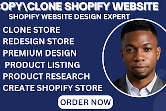 design, redesign, clone shopify store, optimize dropshipping website