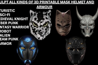 halloween cosplay, horror prop, 3d mask, costume design wearable helmet 3d print