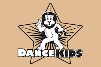 design amusements fun childrens logo for dance kids