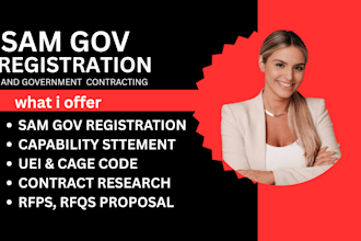 register you on sam gov, get uei, cage code,  government contract