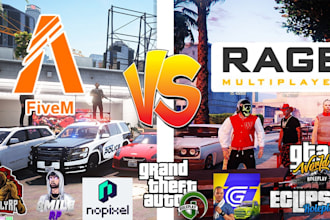 create altv, fivem or ragemp server from scratch create and fix ragemp scripts