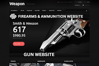 build squarespace gun website firearms website ammution website accessories site