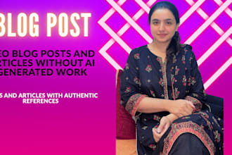 write SEO blog posts and articles without ai generated work