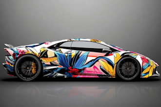 design a custom vehicle wrap, cars, pickups, trailers