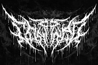 draw custom death metal logo for your project