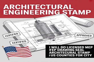 stamp commercial framing plan draftsman architectural blueprint city permit
