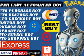 develop super fast auto purchase bot, auto restock bot, shopify bot, monitor bot