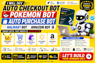 dev auto checkout bot pokemon bot auto purchase bot walmart bot amazon bot