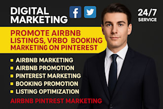 promote airbnb listings, vrbo, booking website, airbnb marketing on pinterest,