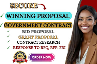 write government contract, respond to rfp, rfi, rfq, bid proposal, rfp, grants