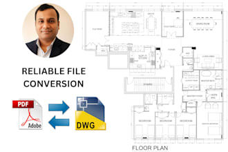 do 2d floor plans cad drafting mep and PDF to dwg service