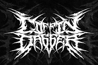 create death metal, black metal, and brutal death metal logo