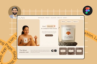 do figma landing page design, figma website design, and website ui ux