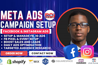 shopify facebook targeting ads campaign conversion, meta instagram ad marketing