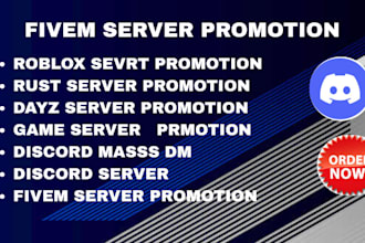 game server dayz server fivem server discord server promotion discord mass dm