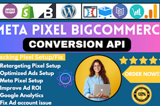 connect google analytics, facebook, tiktok tracking API into bigcommerce website