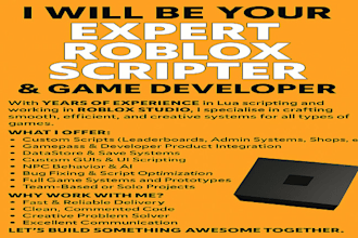 script anything you need as a professional roblox scripter