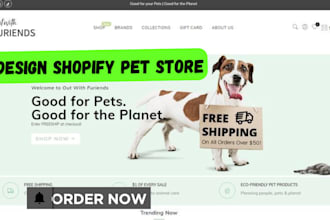 create build shopify pet store design automated dropshipping ecommerce website