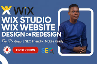 redesign wix website design update, fix wix edit wix website new startup website