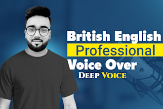 record a natural british male voiceover in classic english