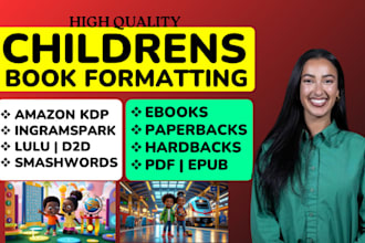 do children book formatting layout design,picture book