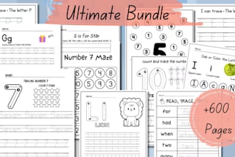 design fun and printable worksheets for kindergarten, early learners, esl kids