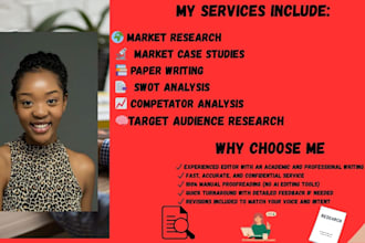 do comprehensive market research, target audience, competitor analysis for you