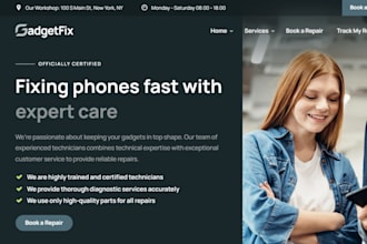 design phone website, computer website, mobile repair website