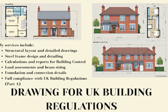 do structure drawing, steel structure engineering, for uk building regulations