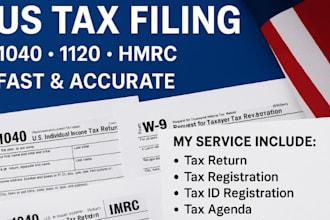 file accurate US tax returns 1040, 1120, hmrc, and business taxes
