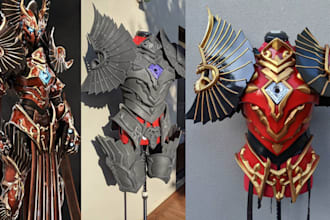 3d wearable cosplay creation model 3d anime armor mask 3d print cosplay weapon