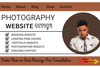 design photography website portfolio website wedding website