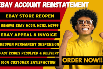 reinstate permanent suspended ebay account, remove ebay mc011, mc999 ebay reopen