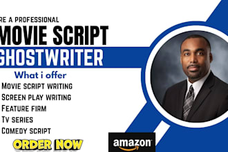 ghostwrite your blockbuster movie script, tv series, screen play, scriptwriter