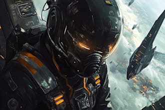 make a sci fi illustration for you