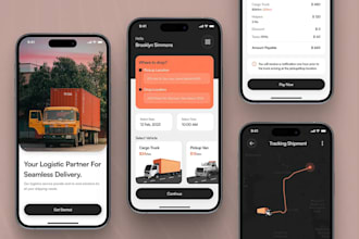 develop an ai logistics app, a delivery app, and a fleet management app