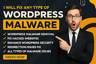 remove wordpress malware removal and fix hacked website