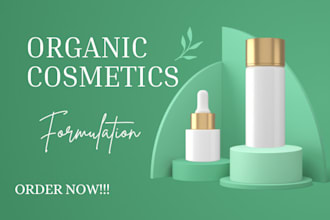 formulate natural organic cosmetics skincare product, cream beauty formulation
