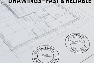 get architectural and structural stamps with permit drawing for city approval