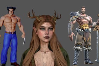do 3d character modeling texture rigging stylized game art design in maya zbrush