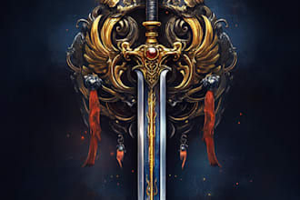 design a fantasy rpg logo dnd image for you