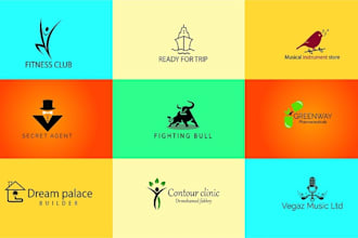 do custom minimalist logo design and full brand identity kit