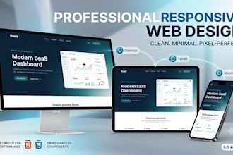 develop a modern responsive website using react, bootstrap, or HTML CSS