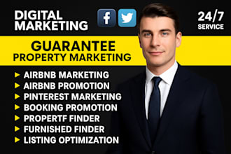promote airbnb listings organic, furnished finder,  zillow, tenant leads