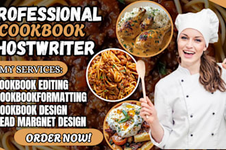 write quality cookbook recipe book, cookbook design, cookbook formatting, ebook