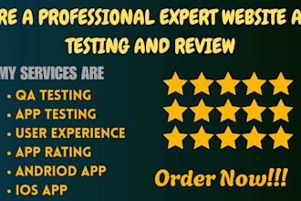 do testing and user experience, websites android apps review for ios apps and