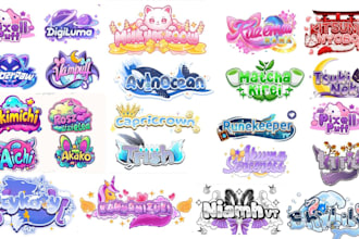 design cute vtuber logo for your vtuber twitch streamer