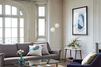 create interior design mood board with concepts and detailed shopping list