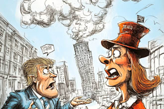 make a political cartoon character design