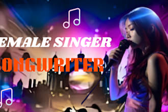 be your powerful female singer, pop rock metal or edm vocals
